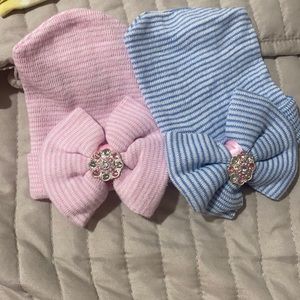 New born baby girl hat .